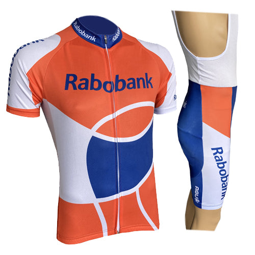 Retro Cycling Outfit Rabobank - Orange/blue