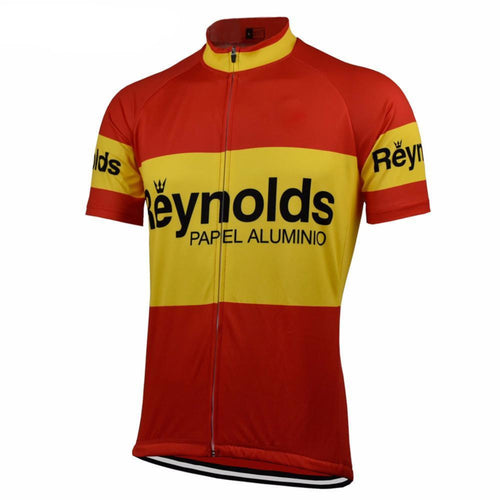 Retro Cycling Jersey Reynolds - Red/Yellow