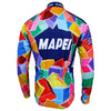 Retro Cycling Outfit Mapei - Jacket (fleece) and long pants - Multicoloured