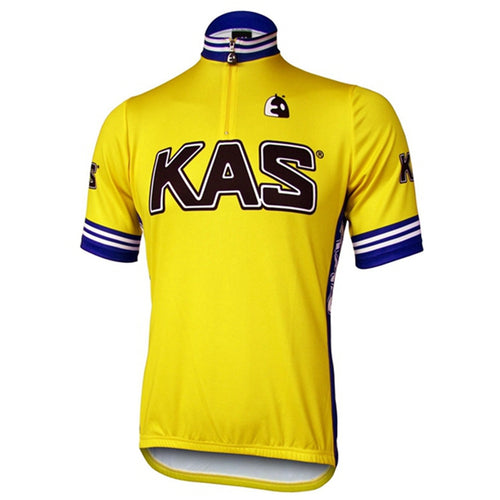 Retro Cycling Jersey Kas Kaskol - Yellow