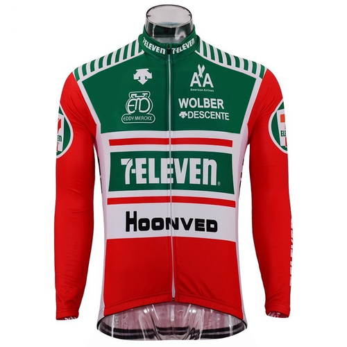 Retro Cycling Jacket (fleece) 7-Eleven - Red/Green
