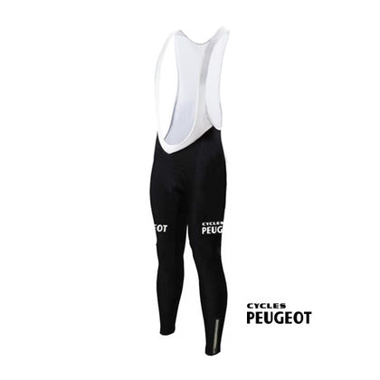 Long Cycling Tights Peugeot (fleece) - REDTED - Black