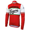 Retro Cycling Outfit La Casera - Jacket (fleece) and long pants - Red