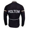 Retro Cycling Jersey Molteni long sleeves - Black