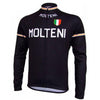 Retro Cycling Outfit Molteni Arcore - Jacket (fleece) and long pants  – Black