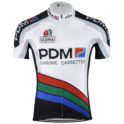 Retro Cycling Jersey PDM - White