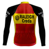 Retro Cycling Jersey TI-Raleigh Long Sleeves Red - RedTed