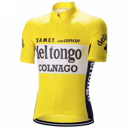 Retro Cycling Jersey Del Tongo - Yellow