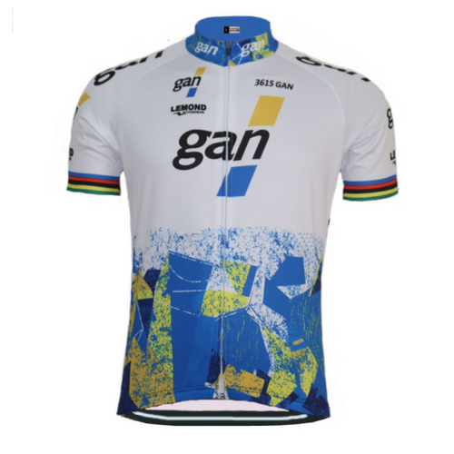 Retro Cycling Jersey Gan - White