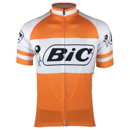 Retro Cycling Jersey Bic - Orange