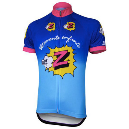 Retro Cyling Jersey Z-Peugeot - Multicoloured