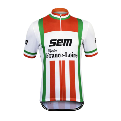 Retro Cycling Jersey Sem - Red/White/Green