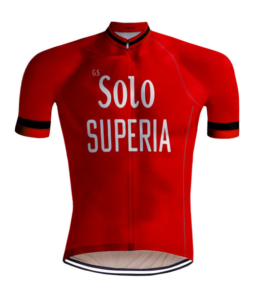 Retro Cycling Jersey Solo Superia Red - RedTed