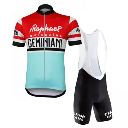 Retro cycling outfit Saint-Raphael - Red/Blue
