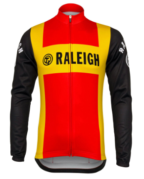 Retro Cycling Jersey TI-Raleigh Long Sleeves - Red