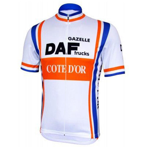 Retro Cycling Jersey DAF Truck - White