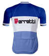 Retro cycling jersey Ferretti Blue - REDTED