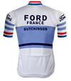 RETRO CYCLING JERSEY Ford France White/Blue - REDTED