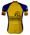 RETRO CYCLING JERSEY Ijsboerke Warncke Yellow - REDTED