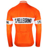 Retro Cycling Jacket (fleece) Pellegrino - Orange