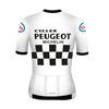 Retro women cycling jersey Peugeot White/black - REDTED