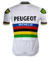 Retro cycling Jersey Peugeot Rainbow - REDTED