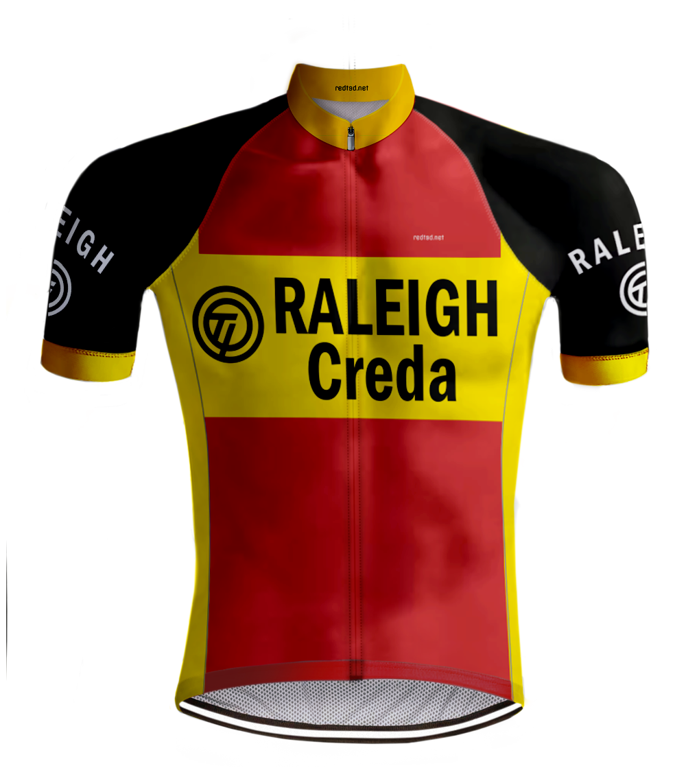 Retro Cycling jersey TI RALEIGH Red REDTED