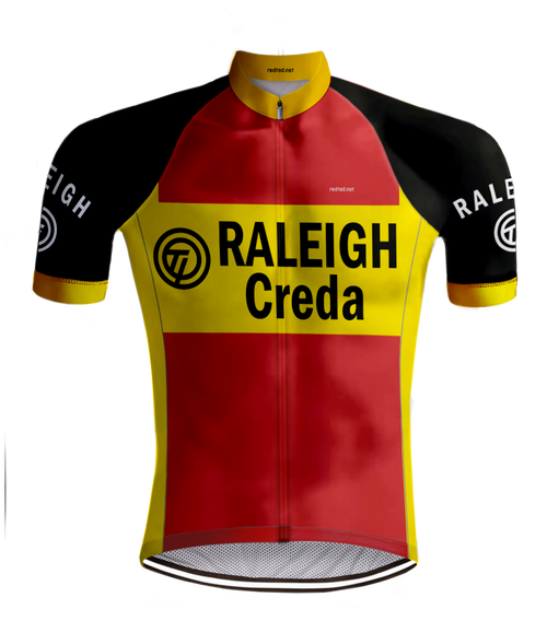Retro Cycling jersey TI-RALEIGH Red - REDTED