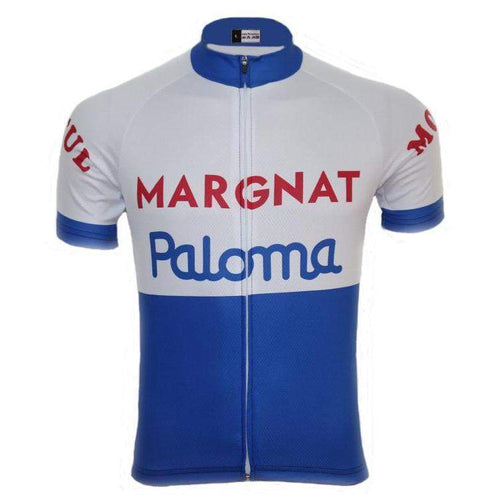 Retro Cycling Jersey Margnat - White/Blue