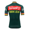 Retro Cycling Jersey Wiel's Groene Leeuw - Red/Green