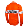 Retro Cycling Jersey Pellegrino Long Sleeves - Orange
