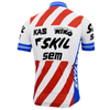 Retro Cycling Jersey Skil - White/Red/Blue