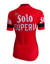 Retro Cycling Jersey Women Solo Superia - Red