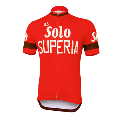 Retro Cycling Jersey Solo Superia - Red