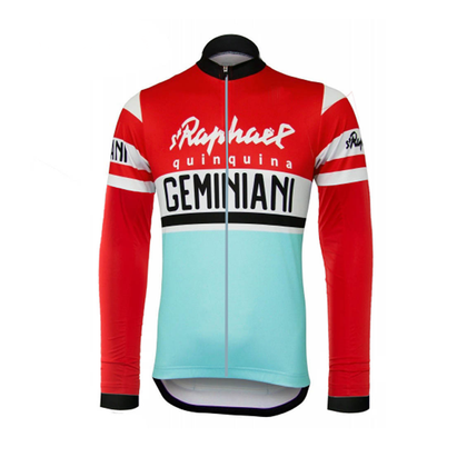 Retro Cycling Jacket (fleece) Saint Raphaël - Red/Blue