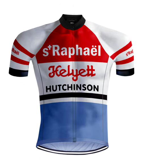 RETRO CYCLING JERSEY SAINT-RAPHAËL Red/Blue - REDTED