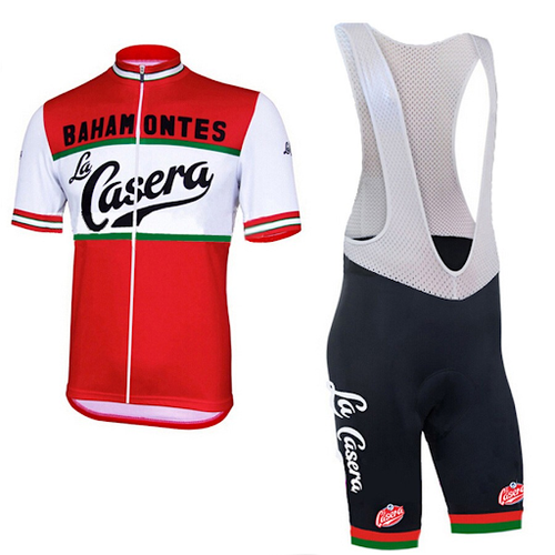 Retro cycling outfit La Casera - Red