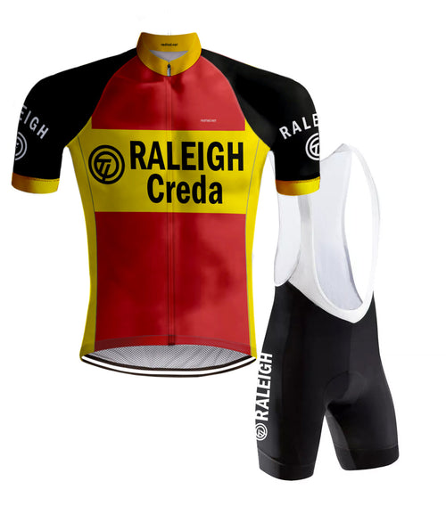 Retro cycling Outfit TI-Raleigh Red - REDTED