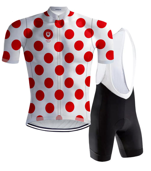  RETRO CYCLING OUTFIT POLKA DOT - REDTED