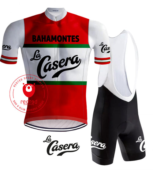 RETRO CYCLING OUTFIT LA CASERA RED - REDTED