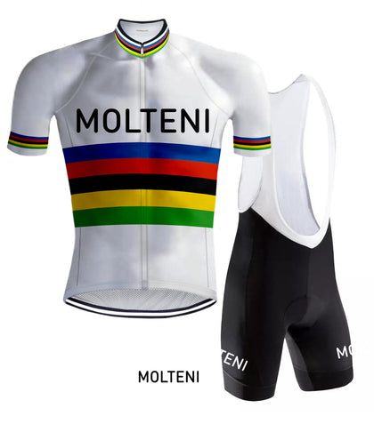 Retro Cycling Outfit Molteni Rainbow - RedTed