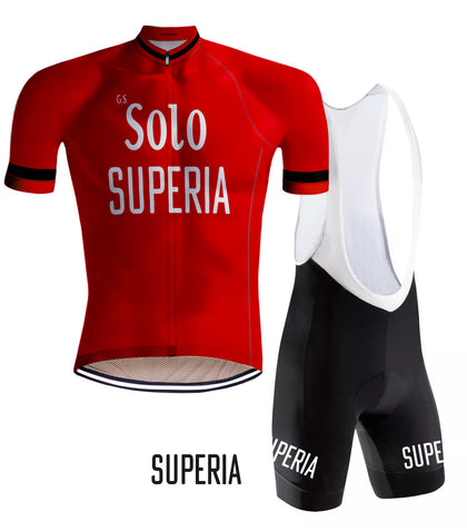 Retro Cycling Outfit Solo Superia Red - RedTed
