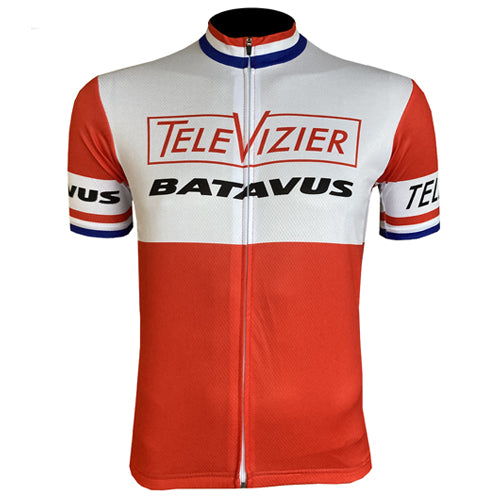 Retro Cycling Jersey - Limited Edition Televizier - Red